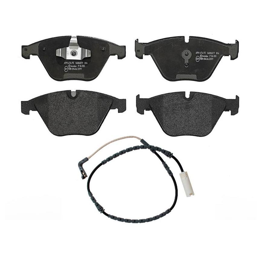 Brembo Brake Pad Set Kit - Front (Low-Met) (with Sensor)